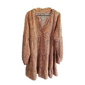 Animal Print Dress in Orange and Black